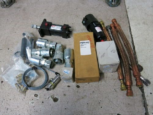 17 PIECE PNEUMATIC LOT, FESTO, EATON, PENINSULAR, ACE, FITTINGS, FILTERS