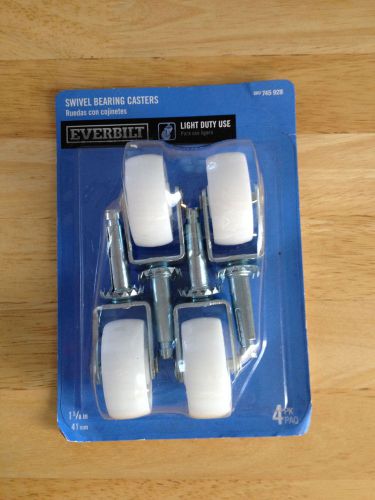Everbuilt swivel bearing casters-4 pc.41mm,1 5/8in, light duty new for sale