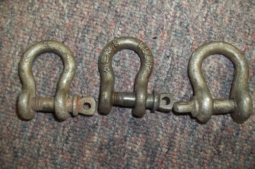 set of 3,  1 ton Shackle