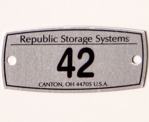 Locker Number Plate Tags