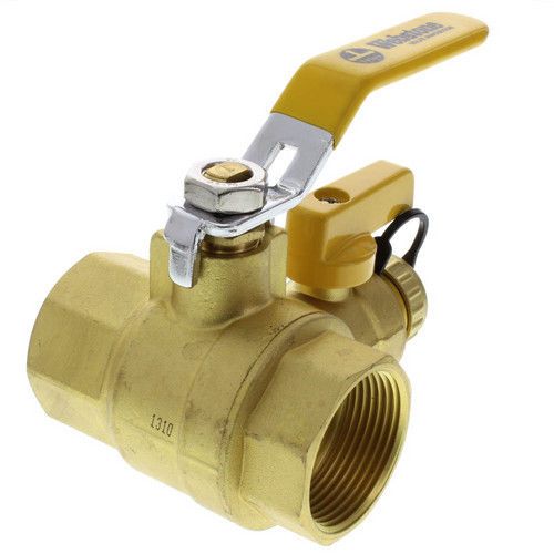 Webstone Full Port Forged Brass Ball Valve w/Hi-Flow Hose Drain &amp; Rev Hndl 1 1/4