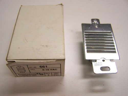 Edwards Model 661 Industrial BUZABEL Flush Mount Buzzer Alarm 8-10 VAC New