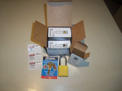 MASTER LOCK 410YLW Lockout Padlock, Yellow, (1 BOX OF 6 LOCKS)