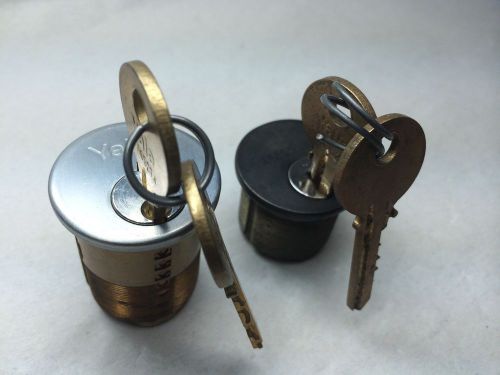 Yale mortise cylinder 1 26d 1 bronze 2 working keys each, keyed differently for sale
