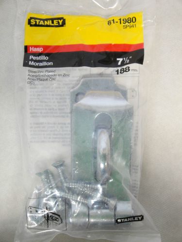 NEW STANLEY 81-1980 SP941 7-1/2&#034; HEAVY DUTY HINGE HASPS ZINC PLATED