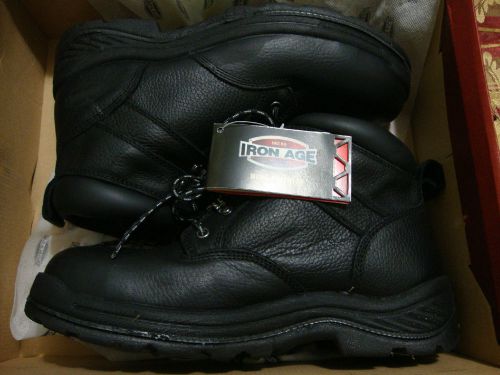 IRON AGE STEEL TOE BOOTS BLACK SIZE 10.5M