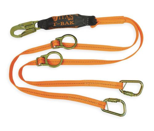 MILLER BY HONEYWELL T6121TB/6FTAF Lanyard, 2 Legged, 6 Ft