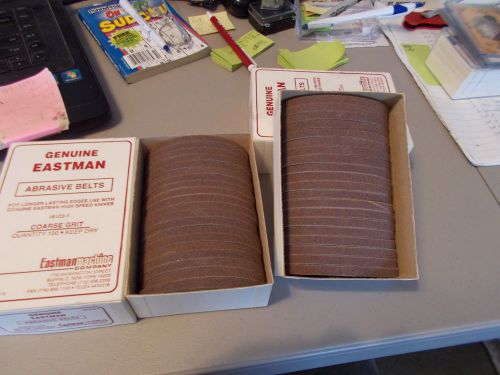 Lot Of 200 GENUINE Eastman COARSE Grit Abrasive Belts 181C2-1 2 BOXES OF 100