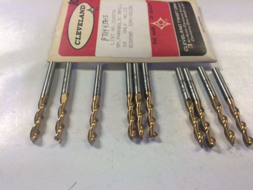 Cleveland 16128  2165tn  no.13 (.1850) screw machine, parabolic drills lot of 10 for sale