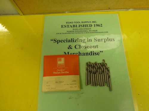 Screw machine drill #14 (.1820&#034;) high speed 118 pt bright new usa 12pcs $5.40 for sale