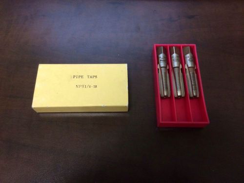 Box of 3 New Durakut 1/4-18 NPS HS (G) Pipe Taps