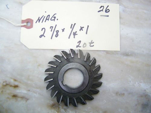 NIAGARA - STRAIGHT SIDE MILLING CUTTER - USA - 2 7/8 X 1/4 X 1 - 20 TEETH