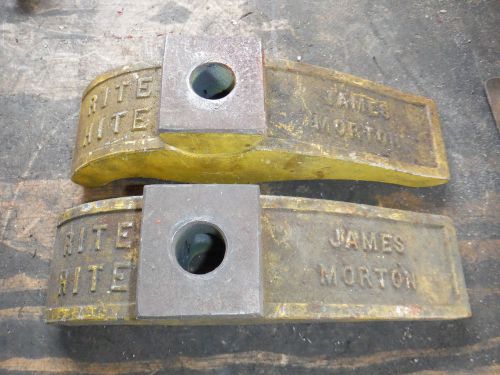 LARGE JAMES MORTON RITE HITE HOLD DOWNS 1&#034; BOLT HOLE 11 1/4 LONG