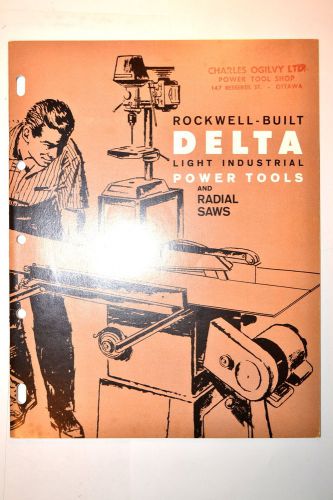 1963 ROCKWELL BUILT DELTA LIGHT INDUSTRIAL POWER TOOLS &amp; RADIAL SAW CATALOG  RR4