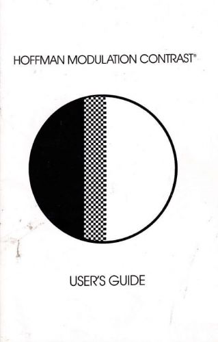 Hoffman Modulation Contrast Microscope User&#039;s Guide on CD L0185