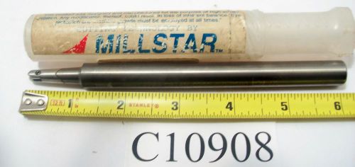 NEW 1/2&#034; CARBIDE MILLSTAR BALL INDEXABLE END MILL x 6&#034; LONG CBTAV-.250-6.0-0500