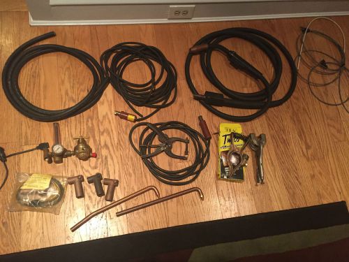 Tweco mig welding lot-supra-6 gun 600 a-clamps-cablehoz liner-victor regulators for sale