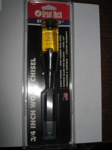 Great Neck Superpro 1045 3/4&#034; Professional Wood Chisel, New