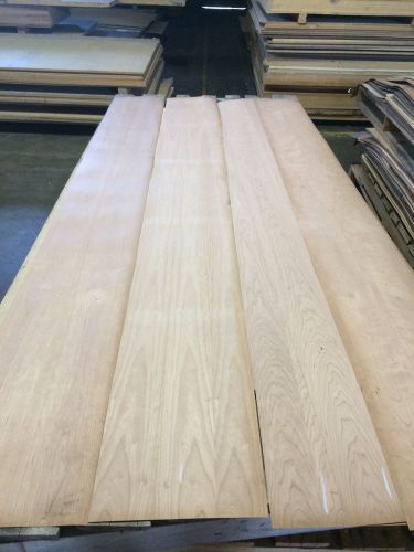 Wood Veneer Cherry 14x120 5pcs total 10Mil Paper Backed  &#034;EXOTIC&#034; RKO1