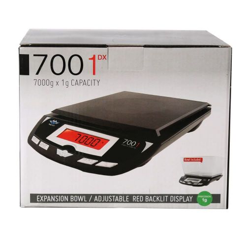 My Weigh 7001DX Scale w/Bowl+Accessories - 15lb/0.1oz – 7kg/1g – Black - i7001