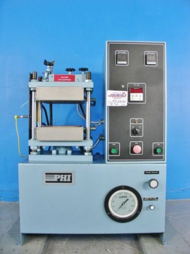 PHI Pneumatic Platen Press Heated Platens 8X8 TS-21-H-C-7-X1-4B WARRANTY!