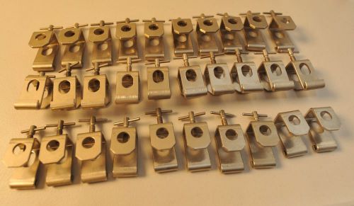 Lot of 30 Vintage Metal Science Lab Clamps