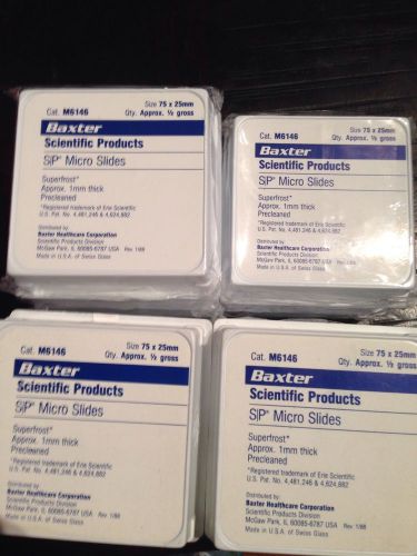 Baxter™ Superfrost Microscope Slides .25x75x1.0mm. Precleaned. 1/2 gross. ERIE™