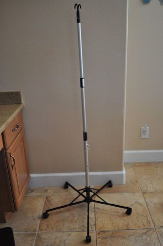 Sharps pitch-it sr. #30006 nib adjustable iv fluid holder on wheels iv pole for sale