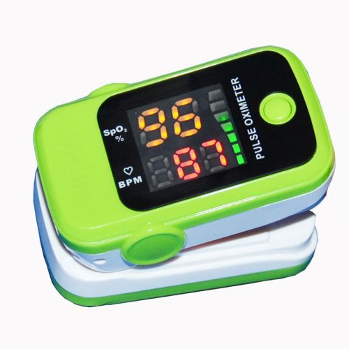 Green color led pulse oximeter finger blood oxygen spo2 monitor oximetry ce fda for sale