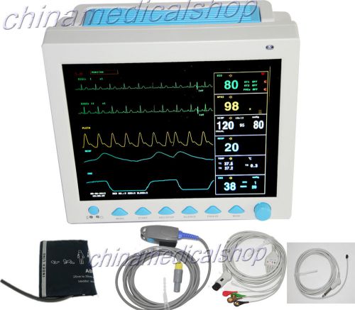 New 12.1 TFT ICU Vital Signs Patient Monitor ECG NIBP PR Spo2 Temp Resp CONTEC