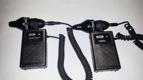 Lot Lot of 2 Imex Pocket-Dop II Vascular &amp; Obstetric Doppler 5Mhz &amp; 8Mhz Probes