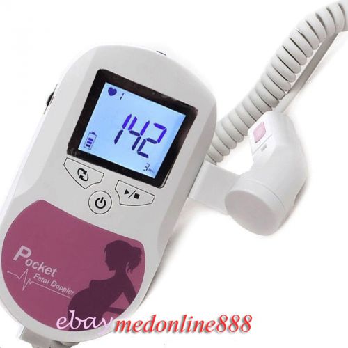 Contec new lcd pocket fetal doppler baby heart rate,pregnancy,fhr fetus s-c1 for sale