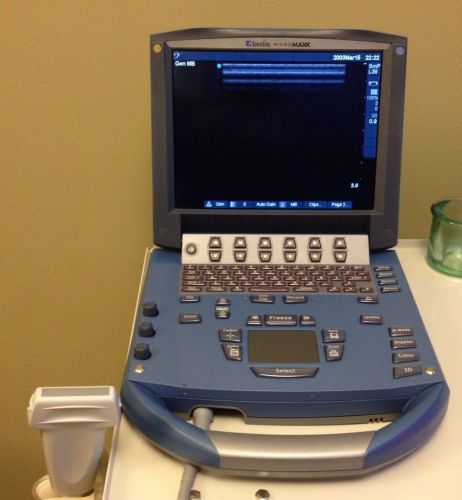 Sonosite Micromaxx ultrasound system with MSKUS L38e/10-5 MHz Probe,