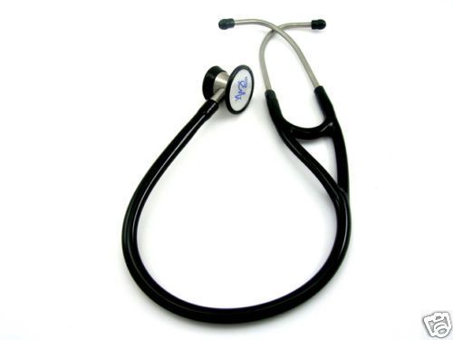 Elite med new black dual head cardiology stethoscope free shipping us seller for sale