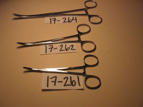 ROCHESTER PEAN HEMOSTAT FORCEP SET OF 3 (17-261,17-264,17-262) (P)