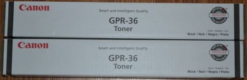 SET OF 2  CANON &#039;GPR-36&#039; BLACK TONERS FOR ImageRUNNER ADVANCE C202/C2025/C2030