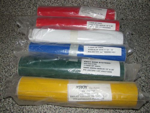 KROY 7-YEAR HP VINYL LOT OF SIX- 12&#034;X26FT