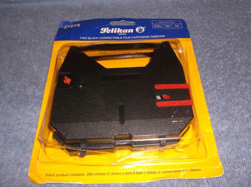PELICAN Z727X 2 BLACK CORRECTABLE FILM RIBBON CARTRIDGES FOR BROTHER TYPEWRITERS
