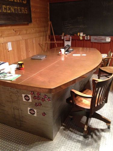 The Ultimate Custom Copper Desk 1 Of A Kind Steel Harley Chopper