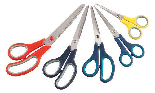 Miles Kimball 5 PC Comfort Grip Scissors 