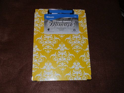 Yellow 9&#034; x 12 1/2&#034; Standard Size Damask Clipboard