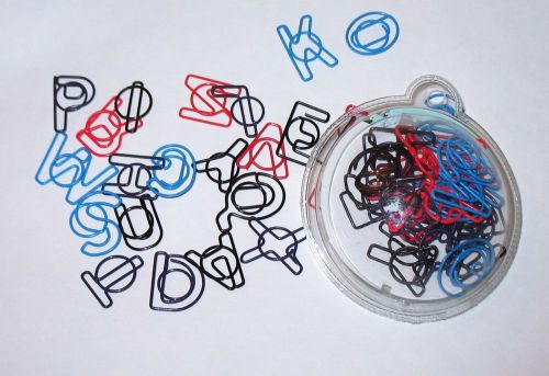 New 26 abc alphabet letters paper clips stocking stuffer office school monogram for sale