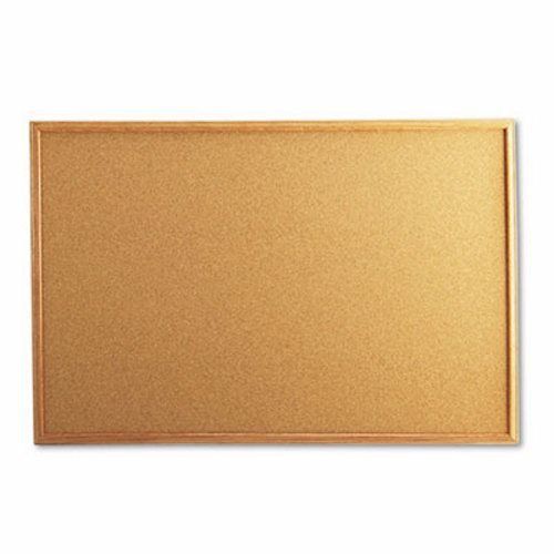 Universal Cork Bulletin Board, 36 x 24, Natural, Oak-Finished Frame (UNV43603)