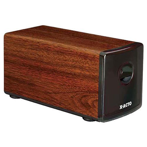 X-acto Heavy Duty Electric Pencil Sharpener, Walnut Grain. Sold as Each