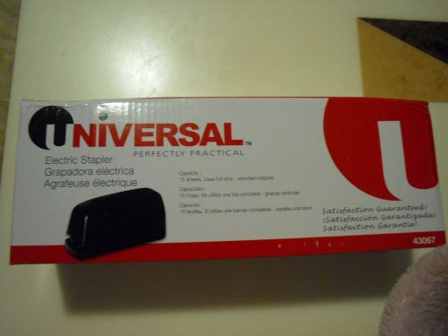 New ! Universal Electric Stapler - UNV43067 15 sheet Capacity - Full Strip