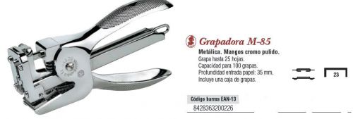 El Casco Heftzange Chrome Plier Stapler M-85 Grapadora Agrafeuse