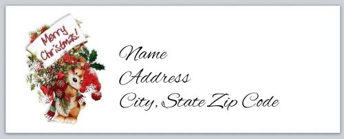 30 Personalized Return Address  Labels Christmas Buy 3 Get 1 free (bi28)