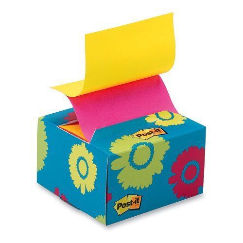 Post-it Desk Grip Pop-up Notes Dispenser - 3&#034; X 3&#034; - Holds 200 Sheet Of (b330bd)