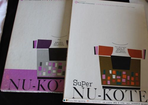 Nu-kote black carbon paper for all typewriter 8 1/4 x 11 3/4 and super nu-kote for sale