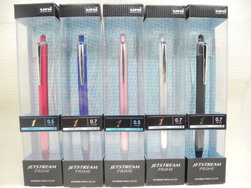 New 5 Barrel UNI-BALL PRIME Jetstream retractable 0.5mm &amp; 0.7mm roller pen(Japan